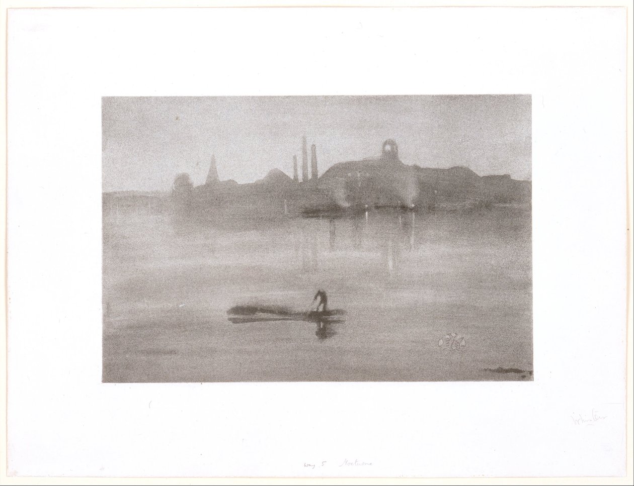 Nocturne: de rivier bij Battersea door James McNeill Whistler