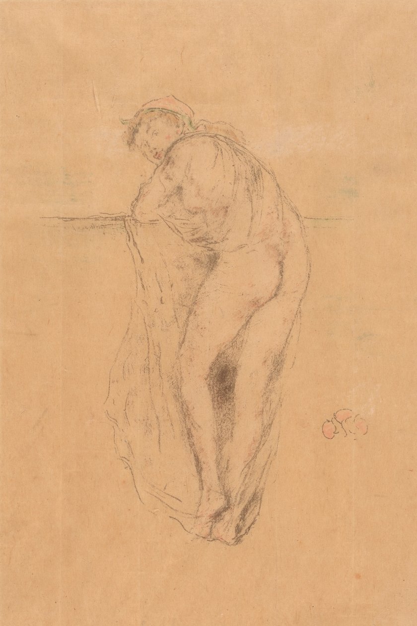 Naakt Model, Achteraanzicht door James Abbott McNeill Whistler