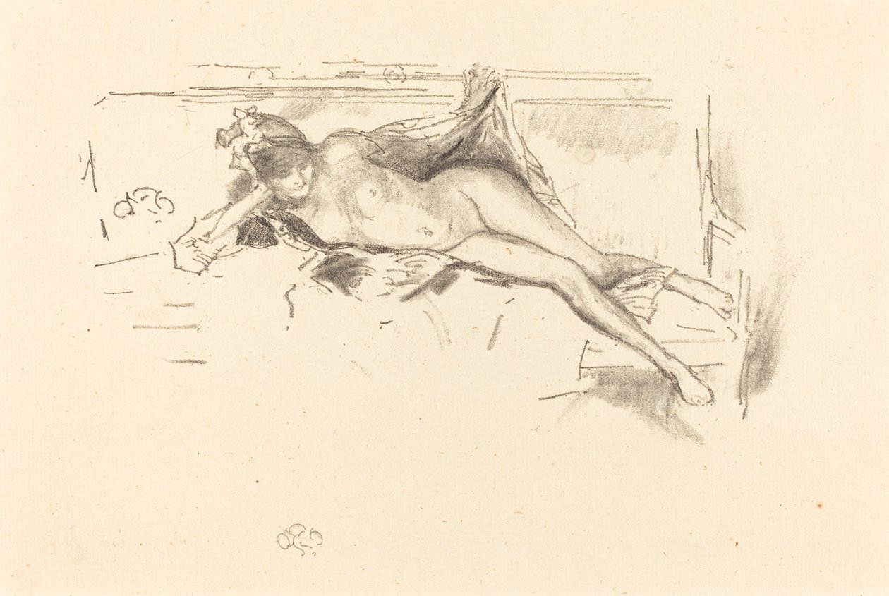 Naaktmodel, liggend door James Abbott McNeill Whistler