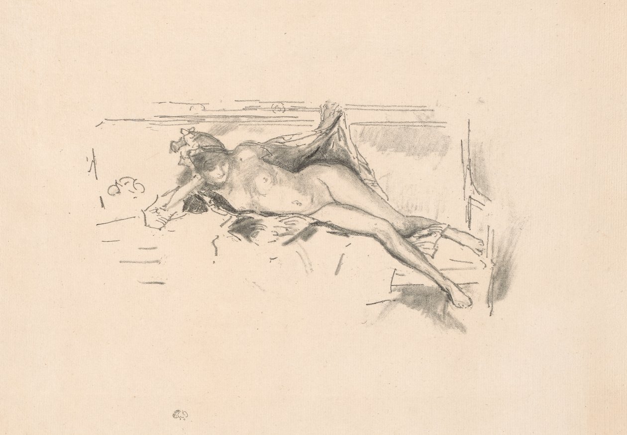Naaktmodel, Liggend door James Abbott McNeill Whistler