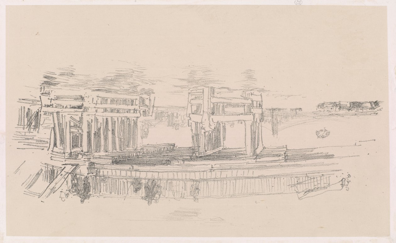 Oude Battersea-brug door James Abbott McNeill Whistler
