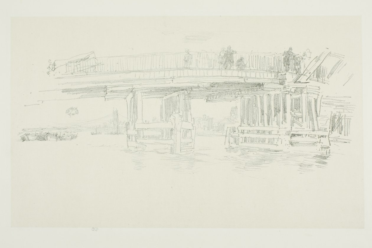 Oude Battersea Brug door James McNeill Whistler