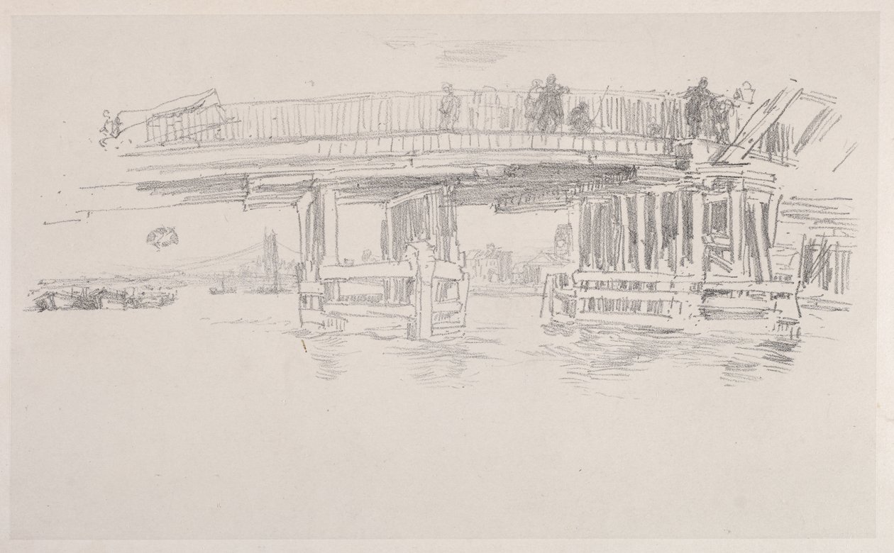 De oude Battersea-brug door James McNeill Whistler