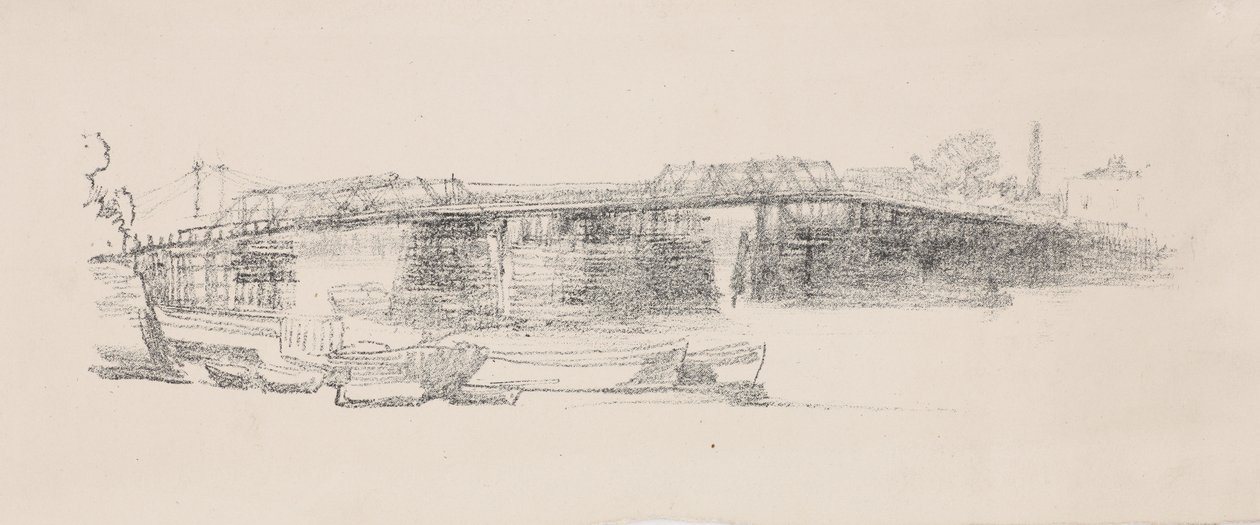 Oude Battersea-brug, nr. 2 door James Abbott McNeill Whistler