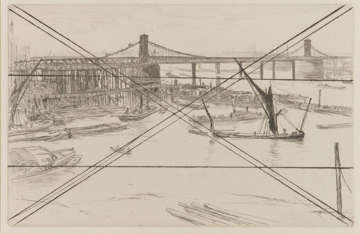 Oude Hungerford Brug door James Abbott McNeill Whistler