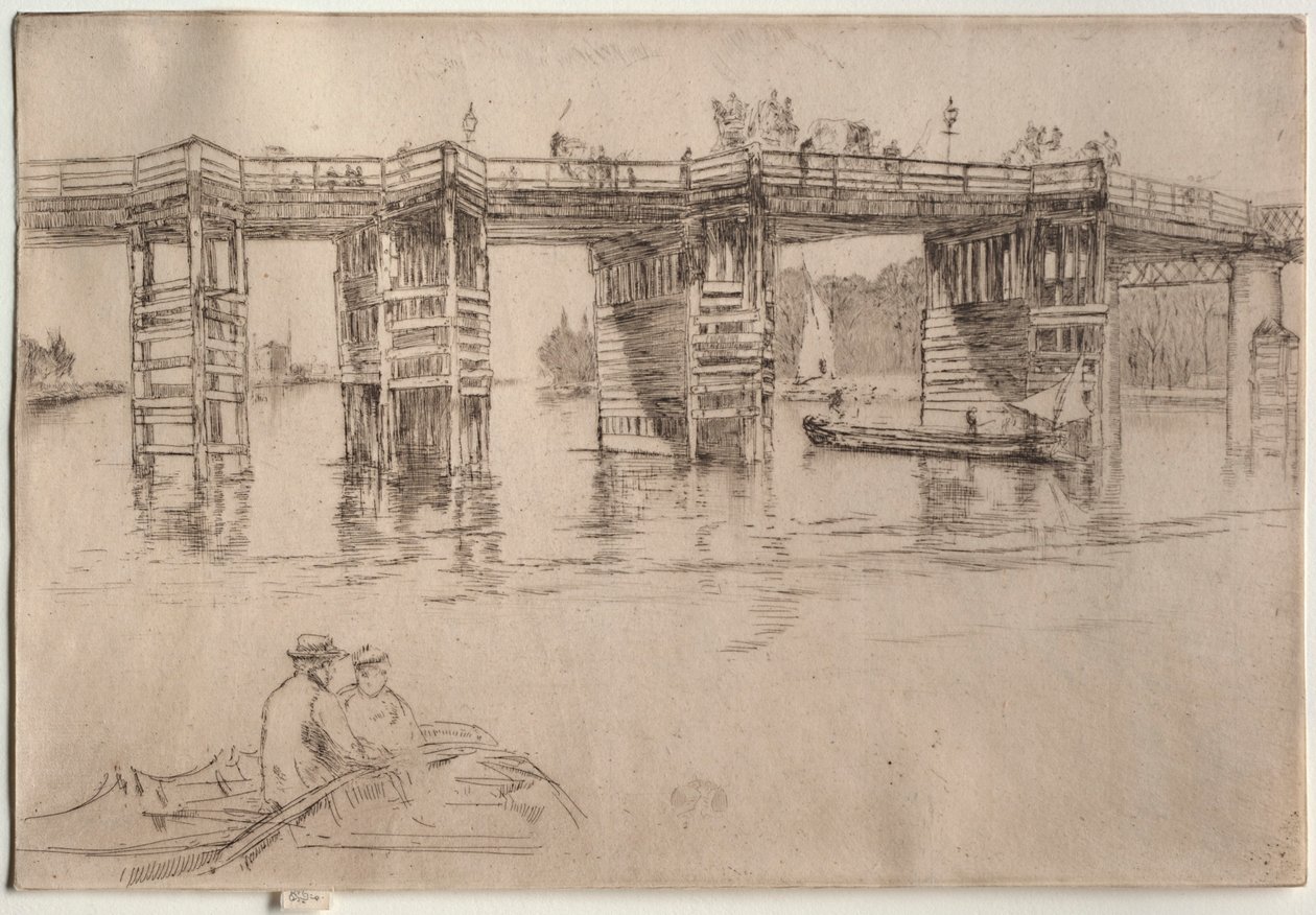 Oude brug door James McNeill Whistler