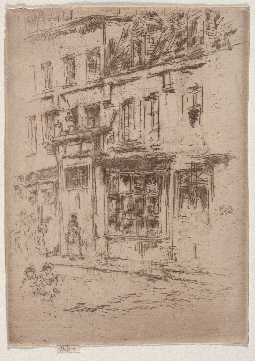 Kleine Beurstraat, Brussel door James McNeill Whistler