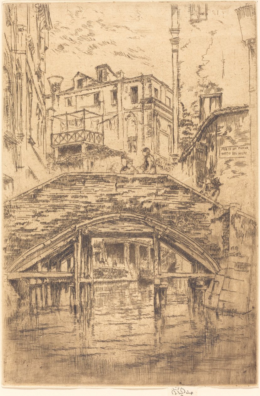Ponte del Piovan door James Abbott McNeill Whistler