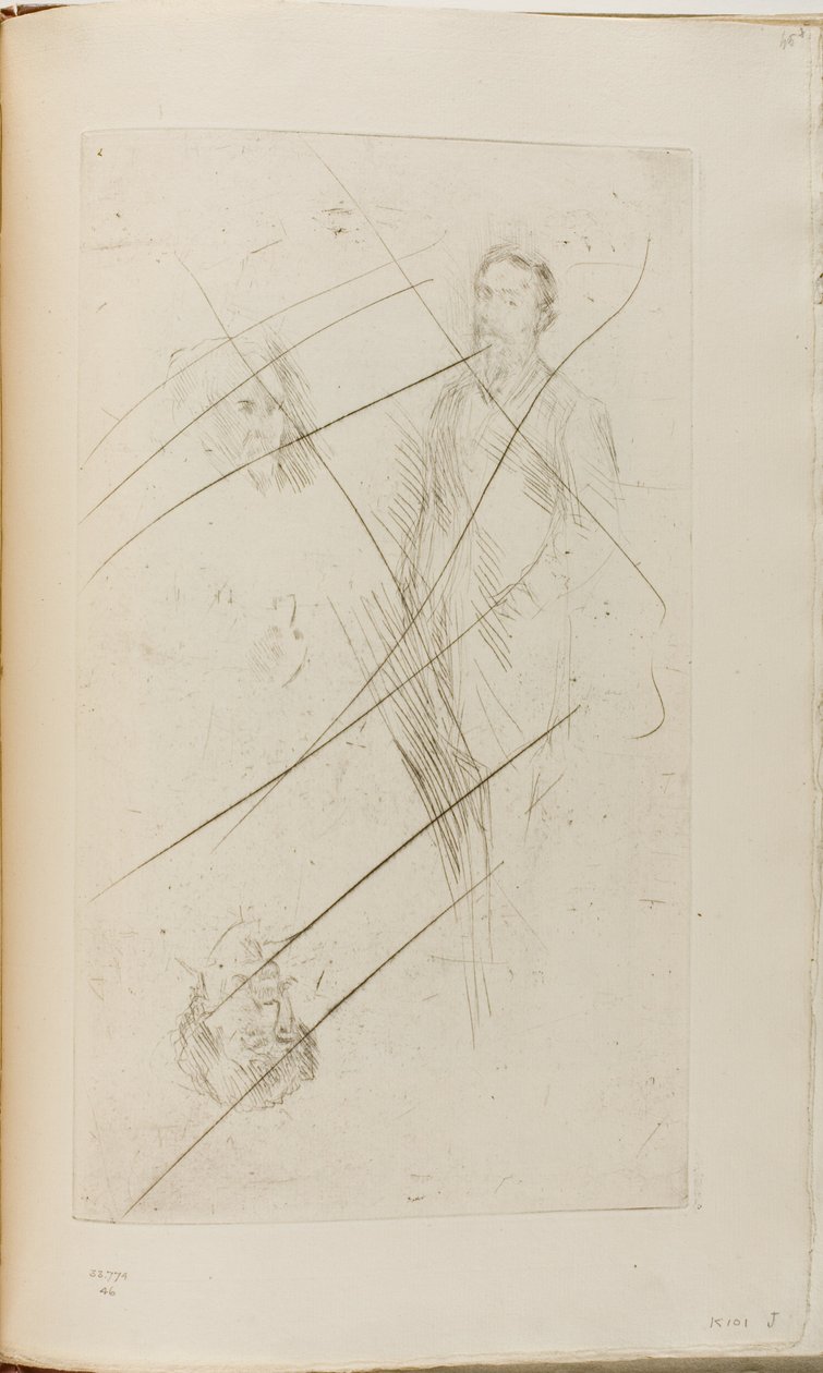Portretschetsen inclusief F.R. Leyland en Whistler door James Abbott McNeill Whistler