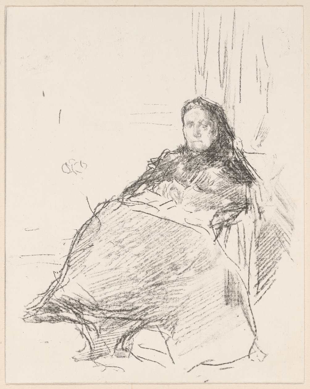 Portretstudie: Mevrouw Philip, nr. 2 door James Abbott McNeill Whistler