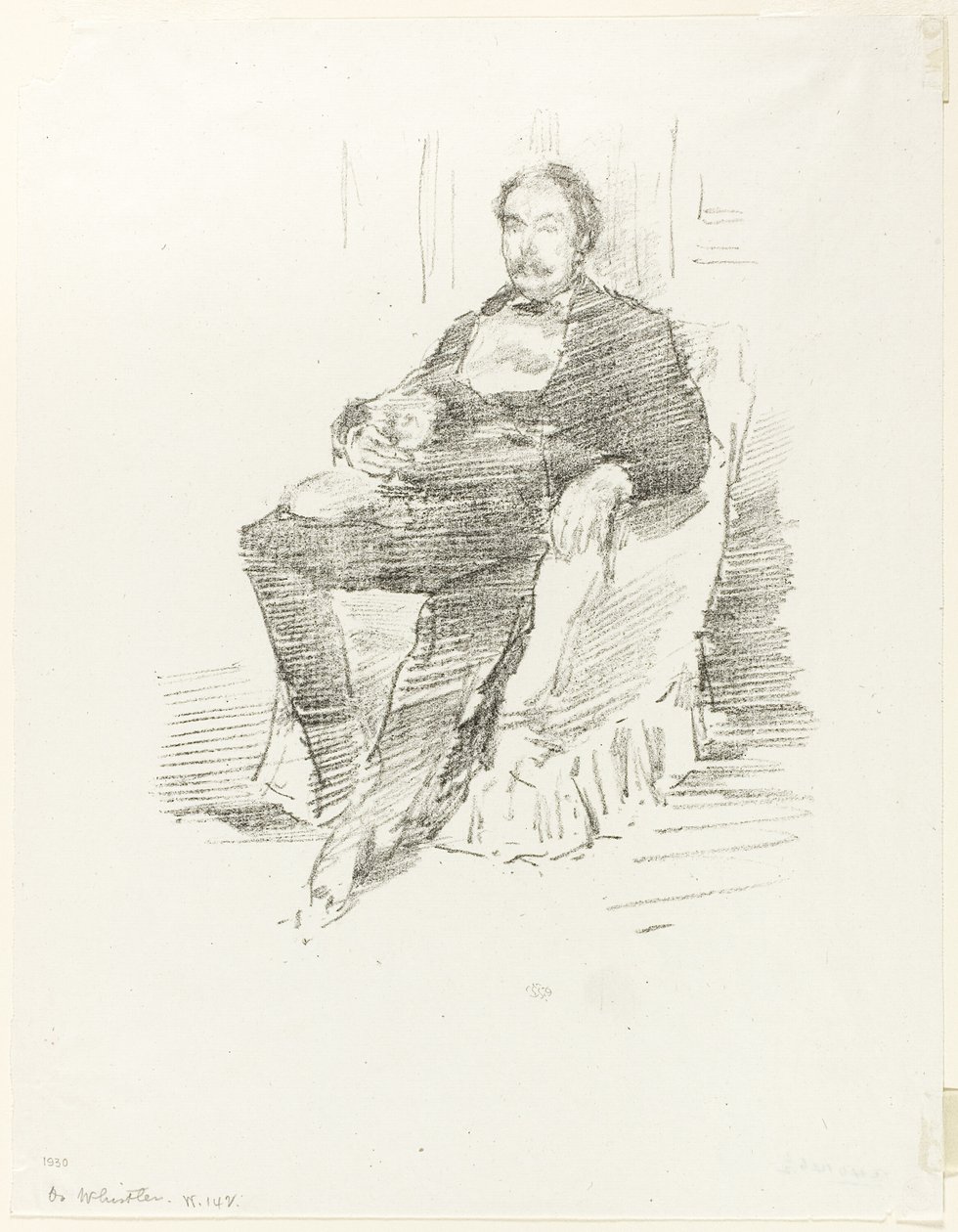 Portret van Dr. Whistler, Nr. 2 door James Abbott McNeill Whistler