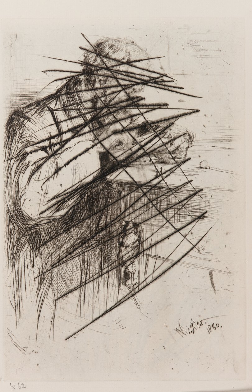 Riault (De Houtsnijder) door James Abbott McNeill Whistler
