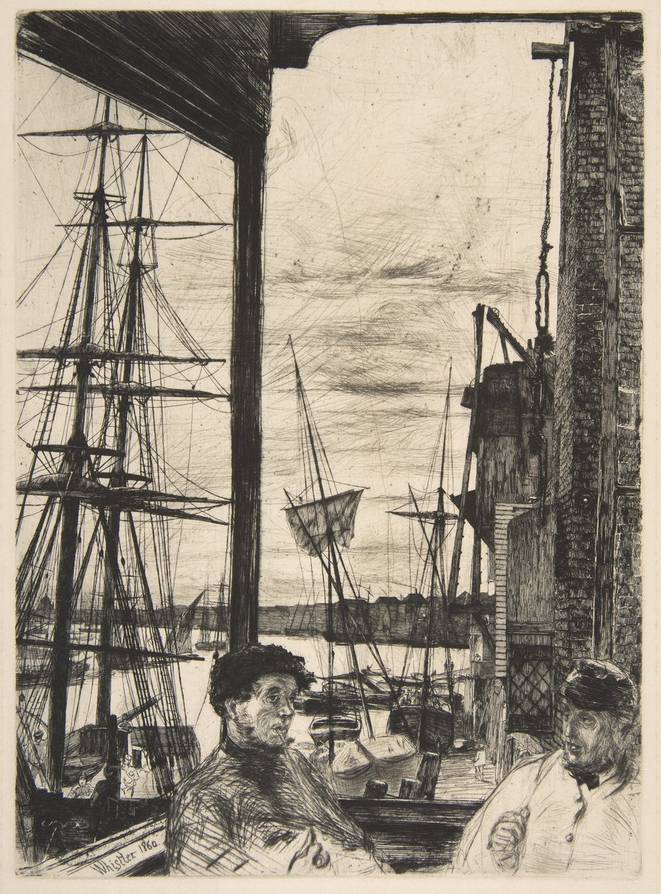 Rotherhithe (Wapping) door James McNeill Whistler