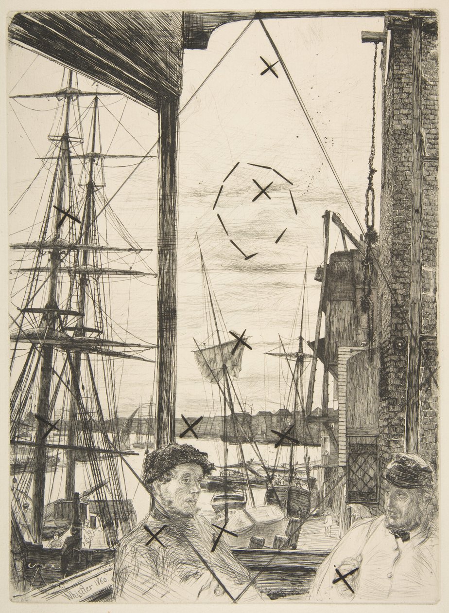 Rotherhithe (Wapping) door James McNeill Whistler