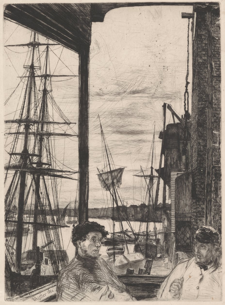 Rotherhithe K. 66 III uit „The Thames Set“ door James McNeill Whistler