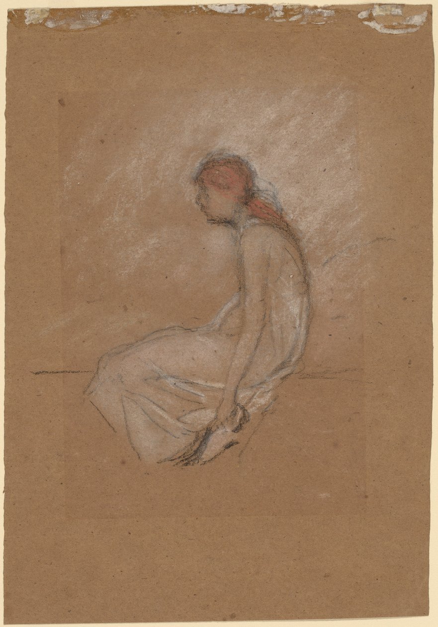 Zittende vrouw met rood haar door James Abbott McNeill Whistler