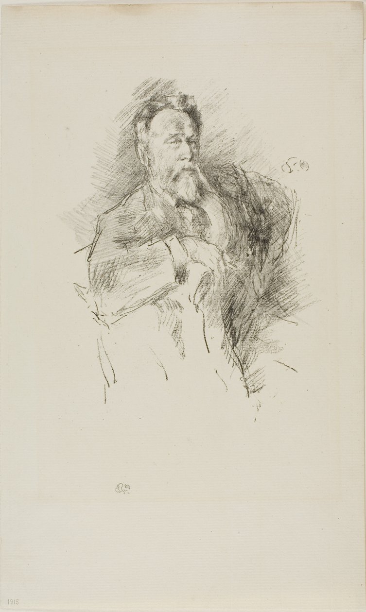 Schets van William E. Henley door James Abbott McNeill Whistler
