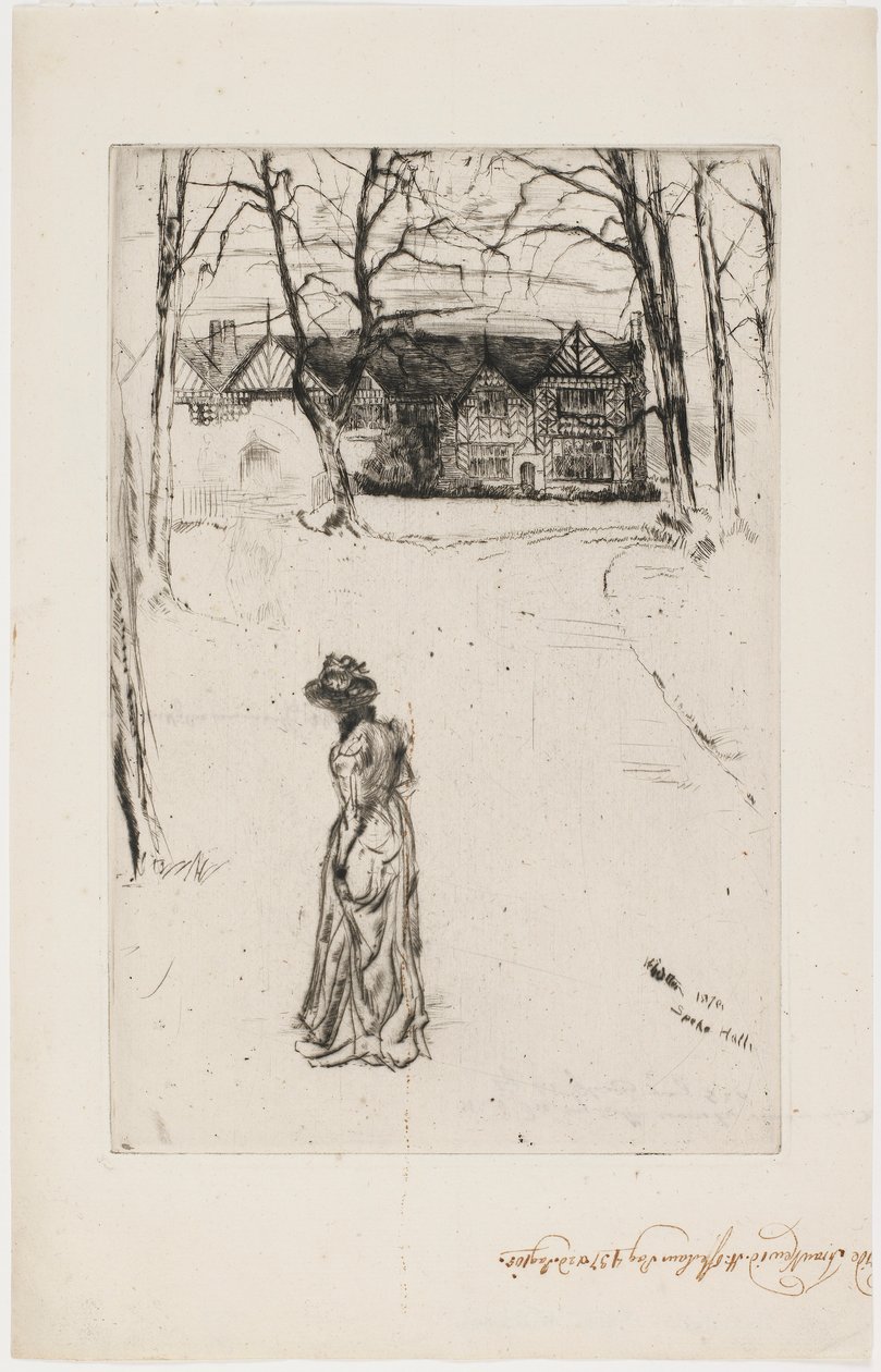 Speke Hall: De Laan door James Abbott McNeill Whistler