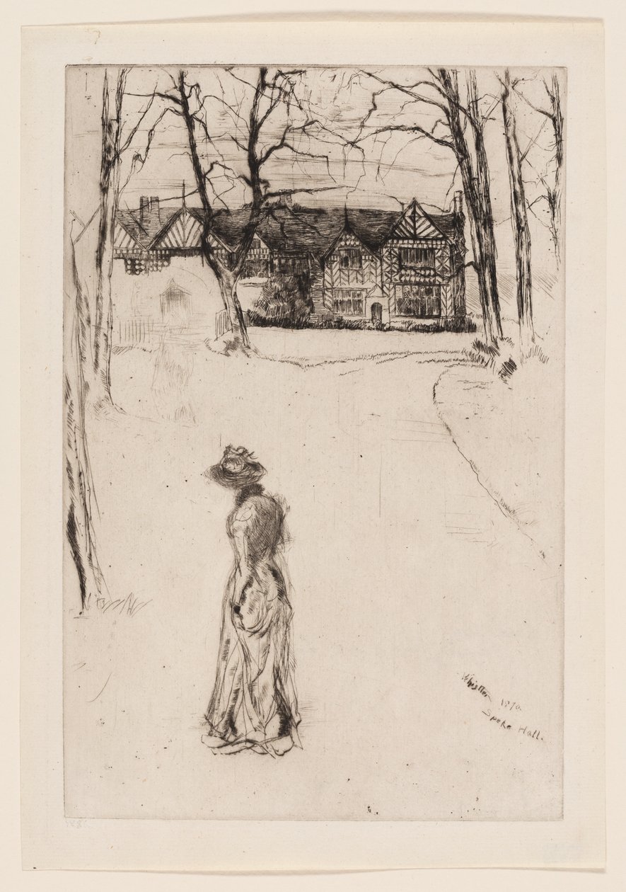 Speke Hall: De Laan door James Abbott McNeill Whistler