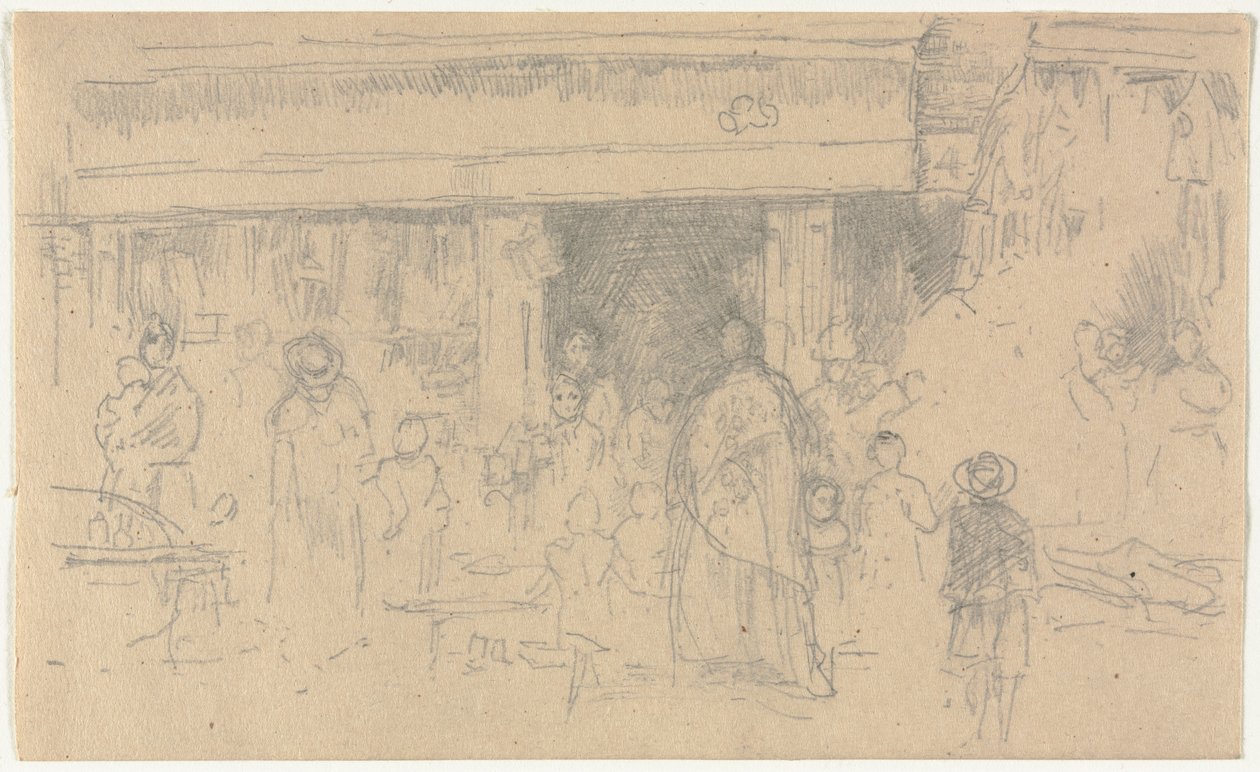 Straatbeeld door James McNeill Whistler