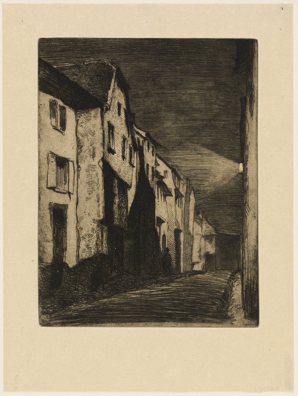 Straat in Saverne door James Abbott McNeill Whistler