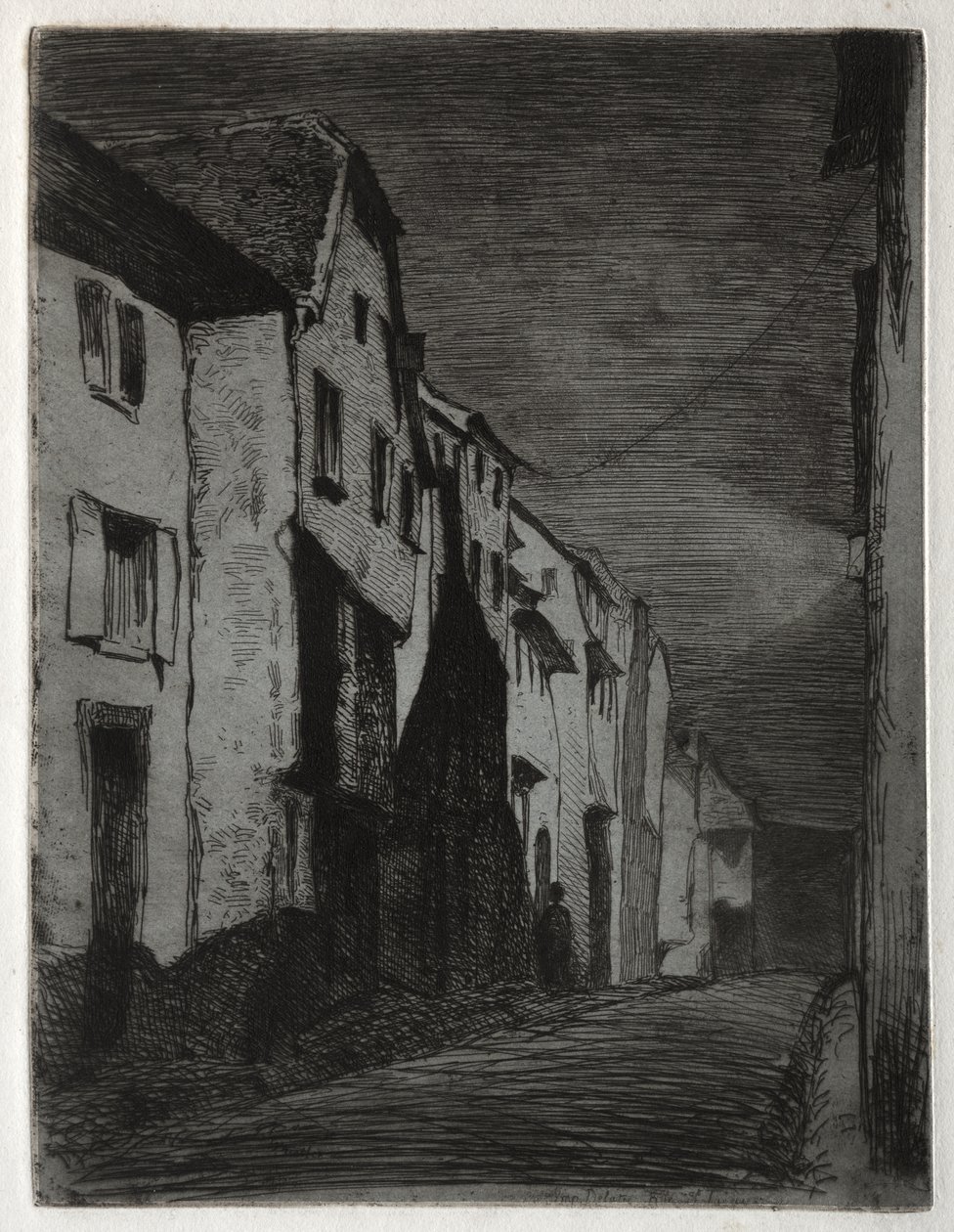 Street in Saverne door James McNeill Whistler
