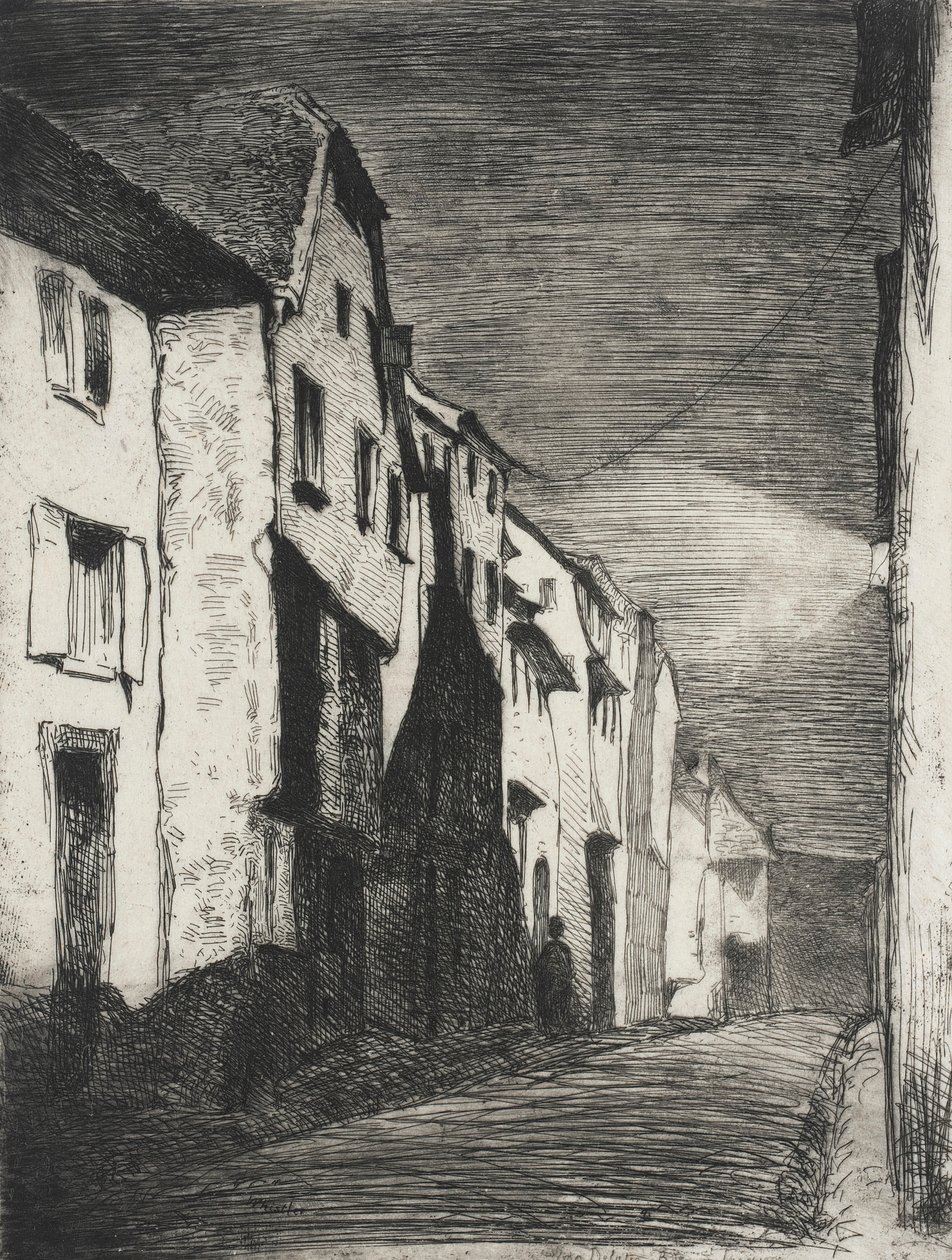 Straat in Saverne door James McNeill Whistler