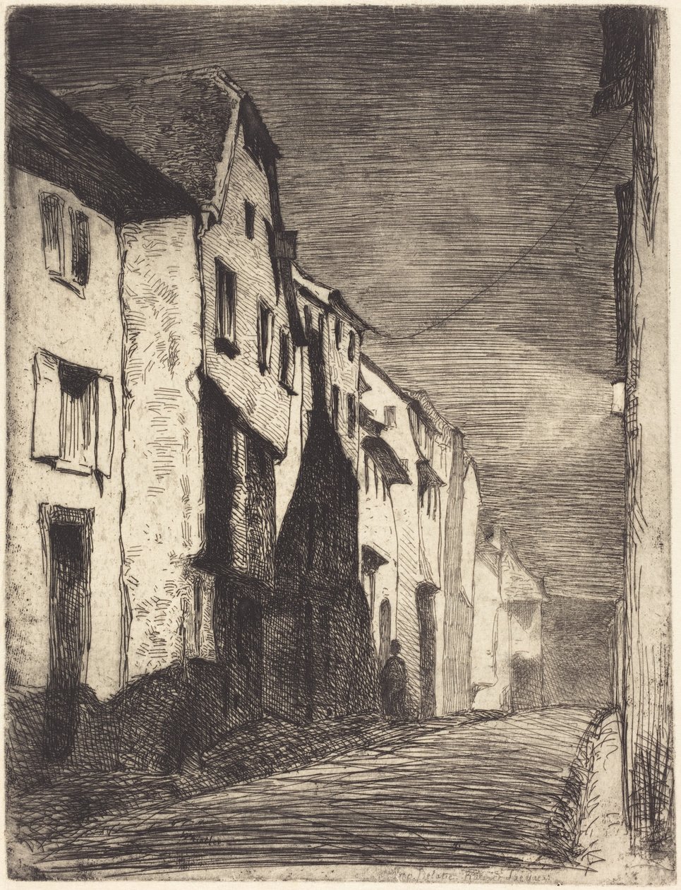 Straat in Saverne door James McNeill Whistler