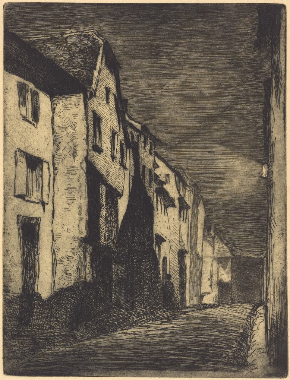 Street in Saverne door James McNeill Whistler