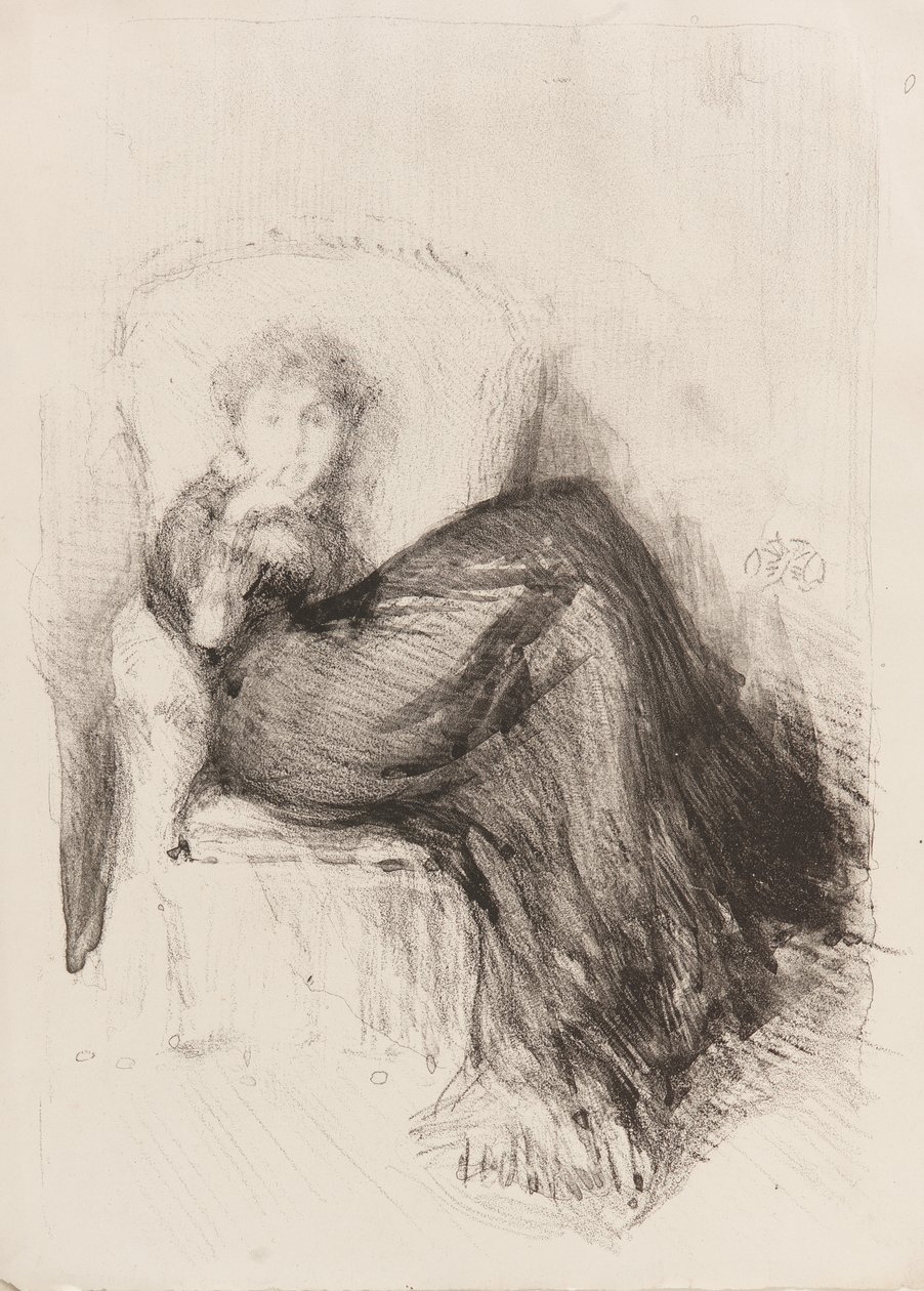 Studie—Maude Zittend door James Abbott McNeill Whistler