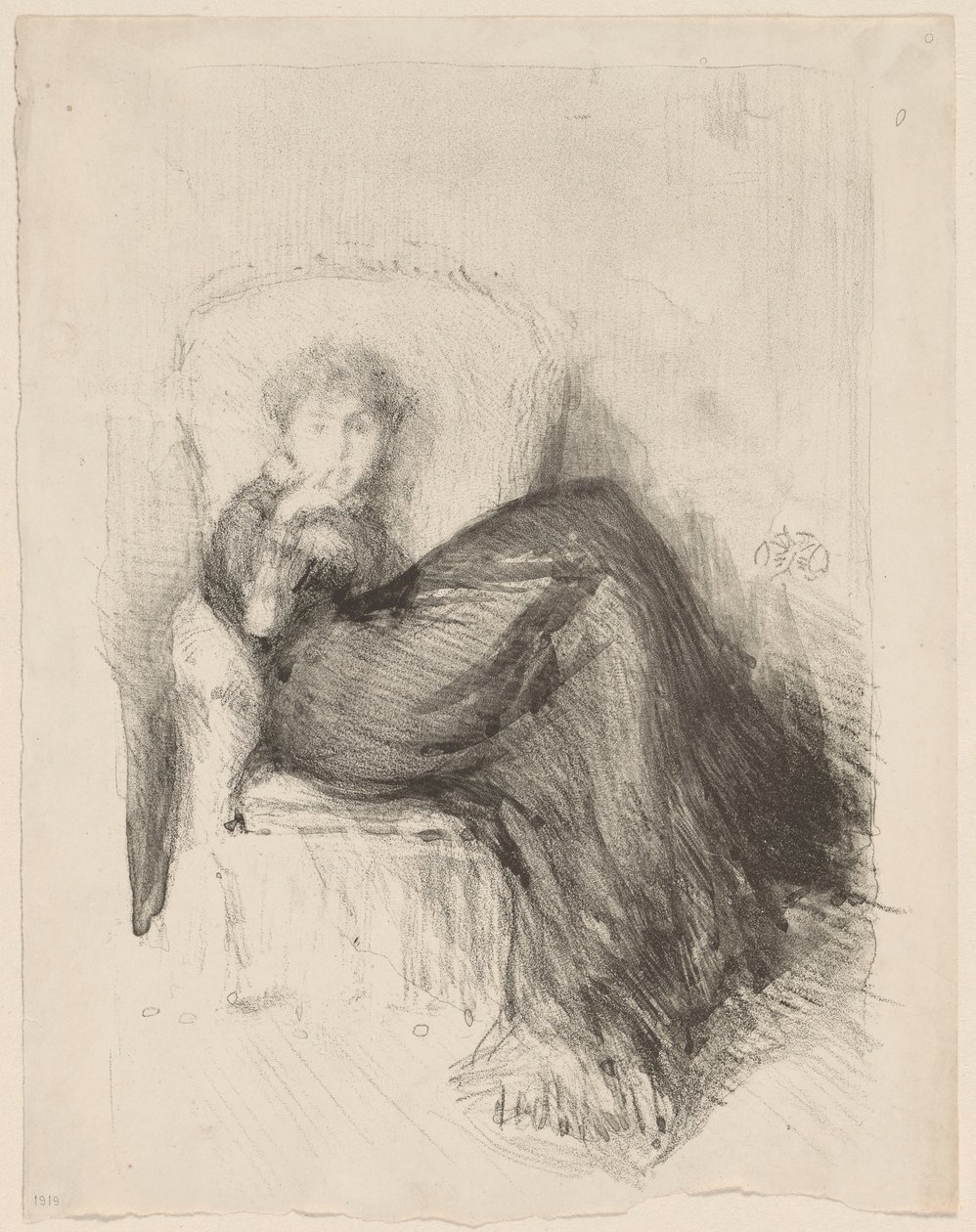 Studie: Maud Zittend door James McNeill Whistler