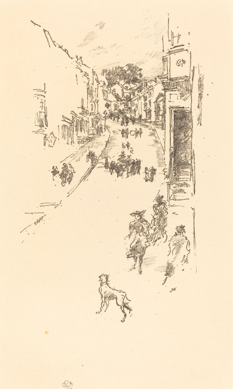 Zondag, Lyme Regis door James Abbott McNeill Whistler