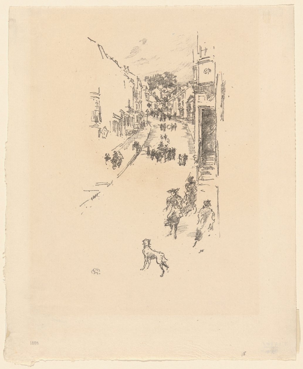 Zondag, Lyme Regis door James Abbott McNeill Whistler