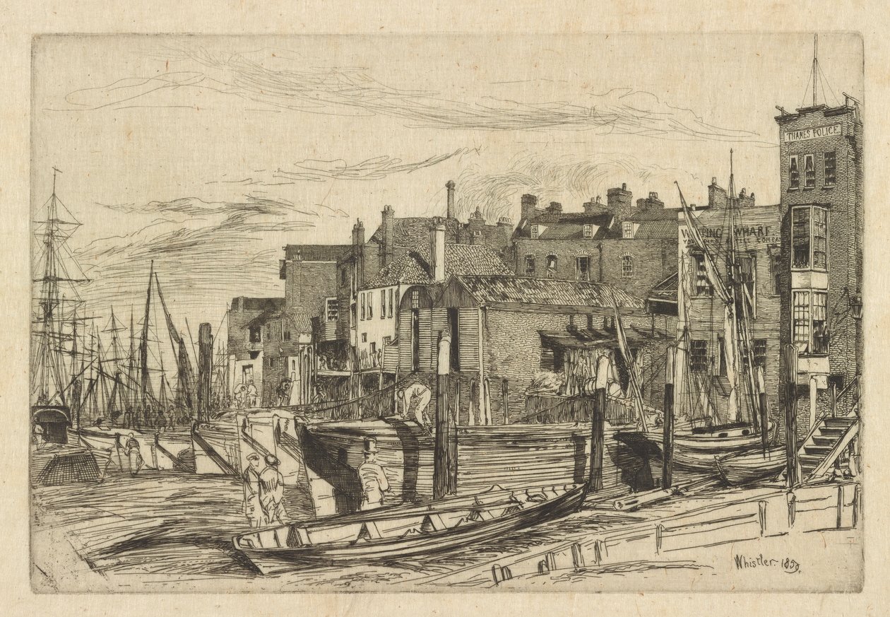 Thames-politie door James Abbott McNeill Whistler