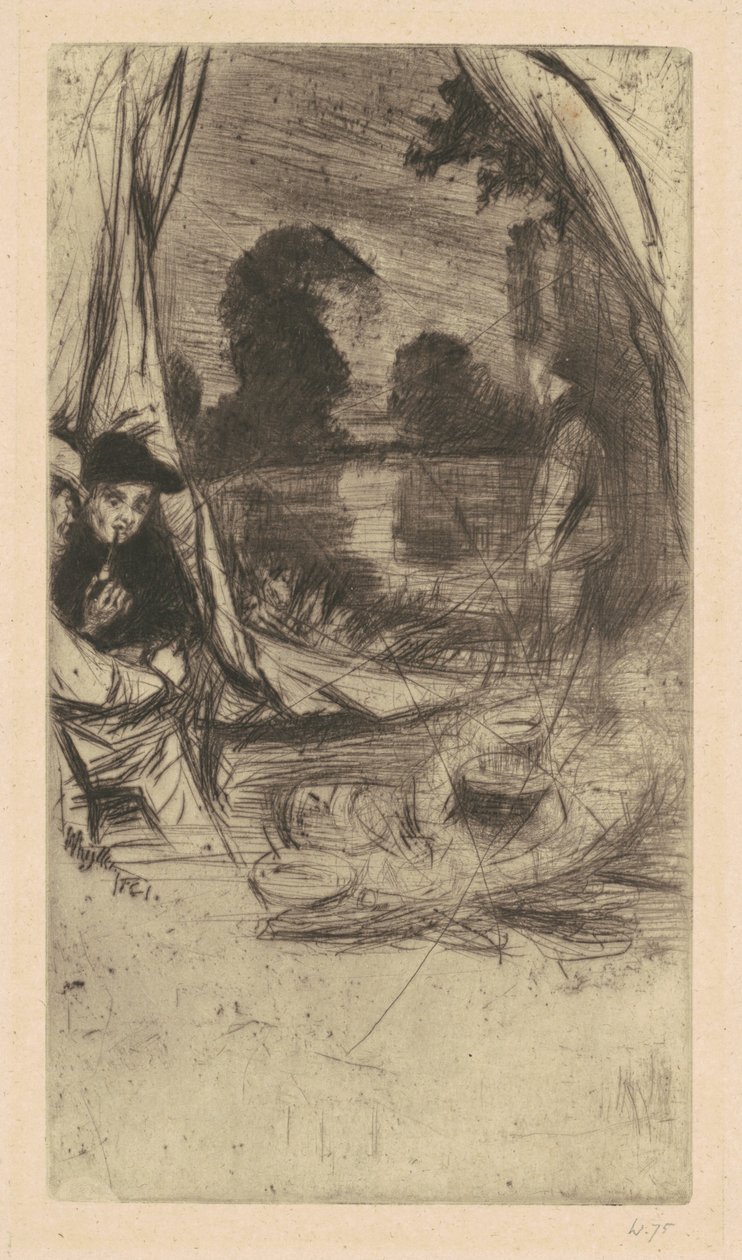 Het Kamp door James Abbott McNeill Whistler