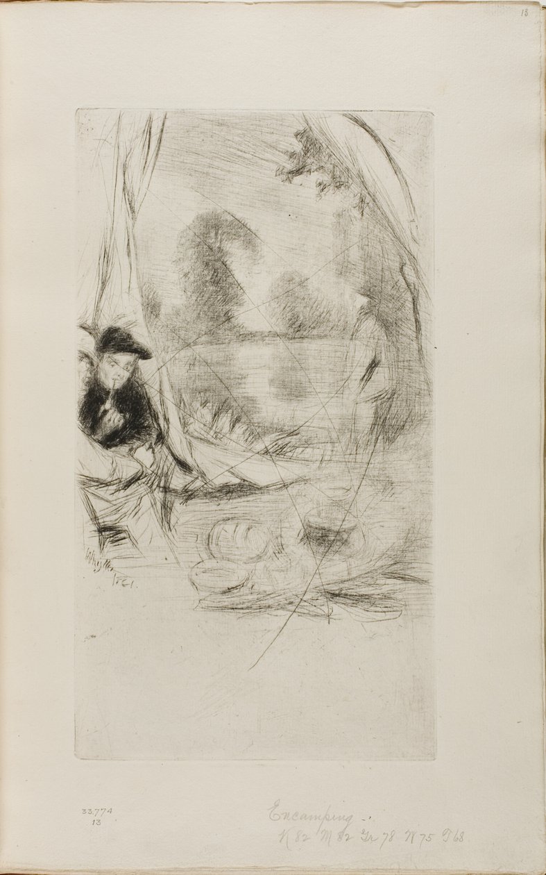 Het Kamp door James Abbott McNeill Whistler