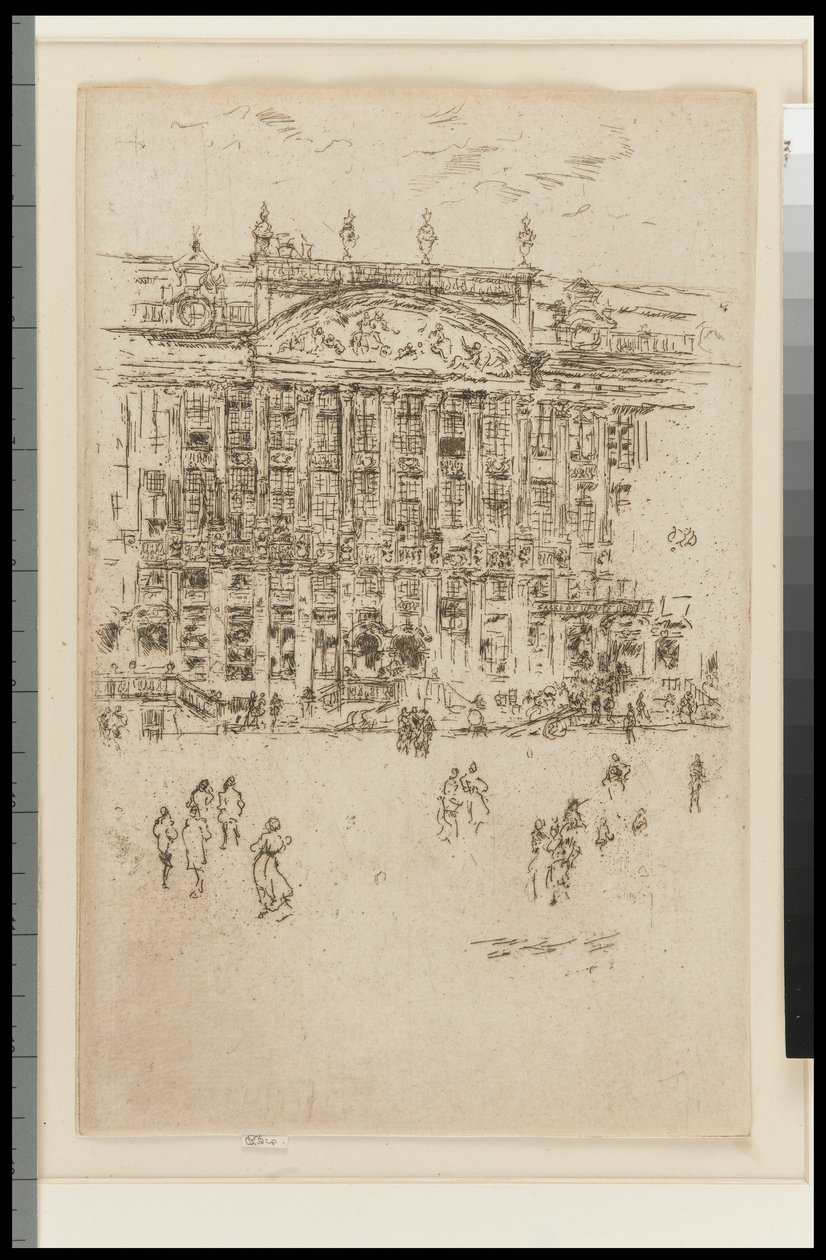 De kerk - Brussel (Aanbidding) door James Abbott McNeill Whistler