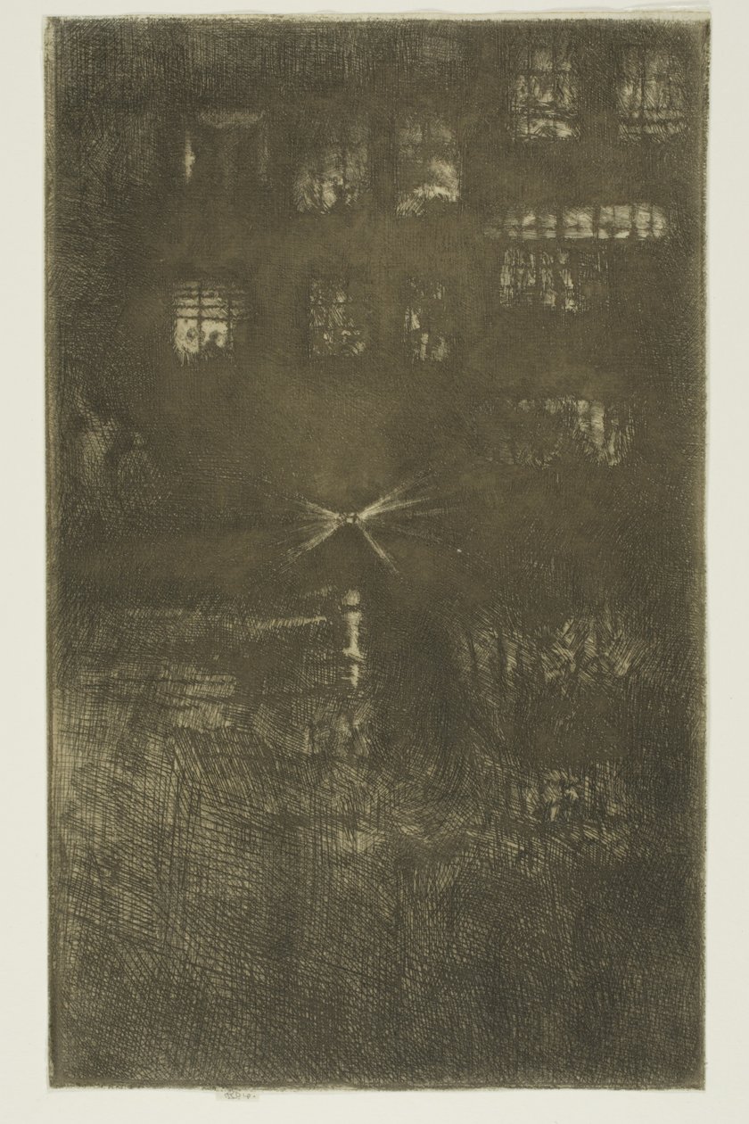Het Danshuis: Nocturne door James Abbott McNeill Whistler