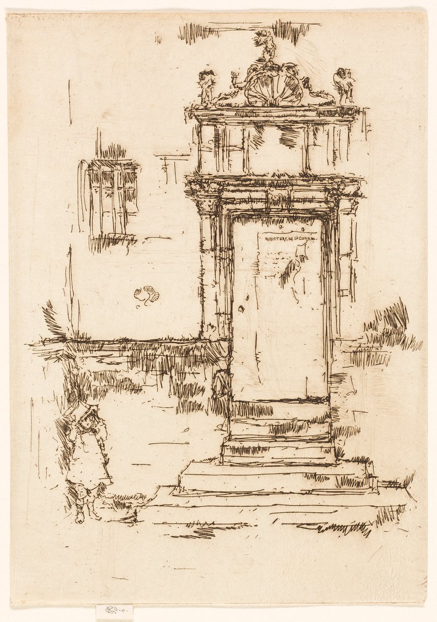 De deur van de kapel, Montrésor door James McNeill Whistler