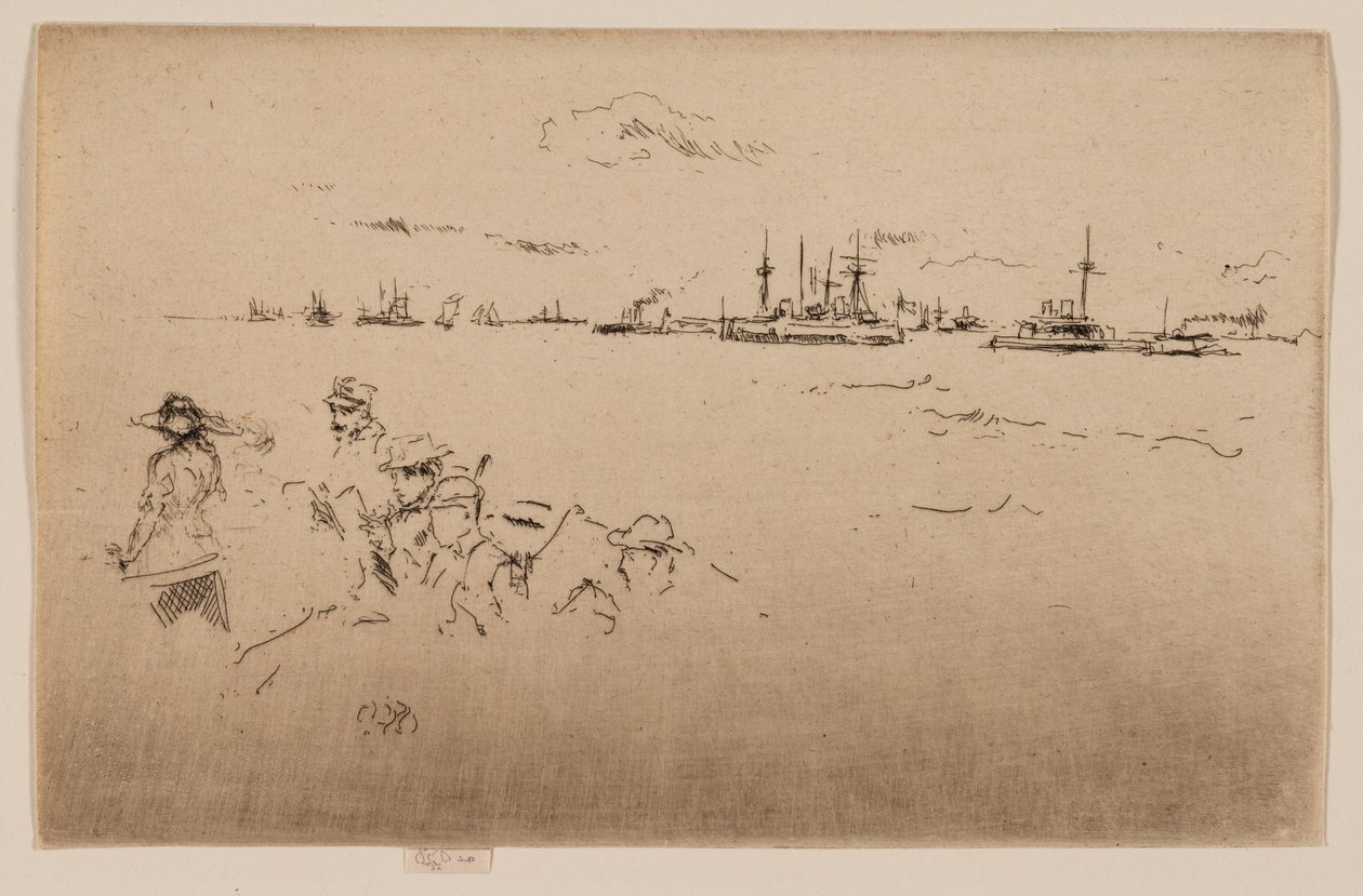 De vloot: monitors door James Abbott McNeill Whistler