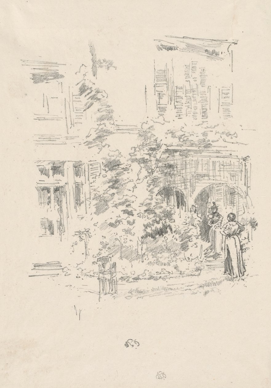 De tuinveranda door James Abbott McNeill Whistler
