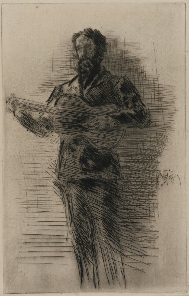 De Gitaarspeler door James Abbott McNeill Whistler