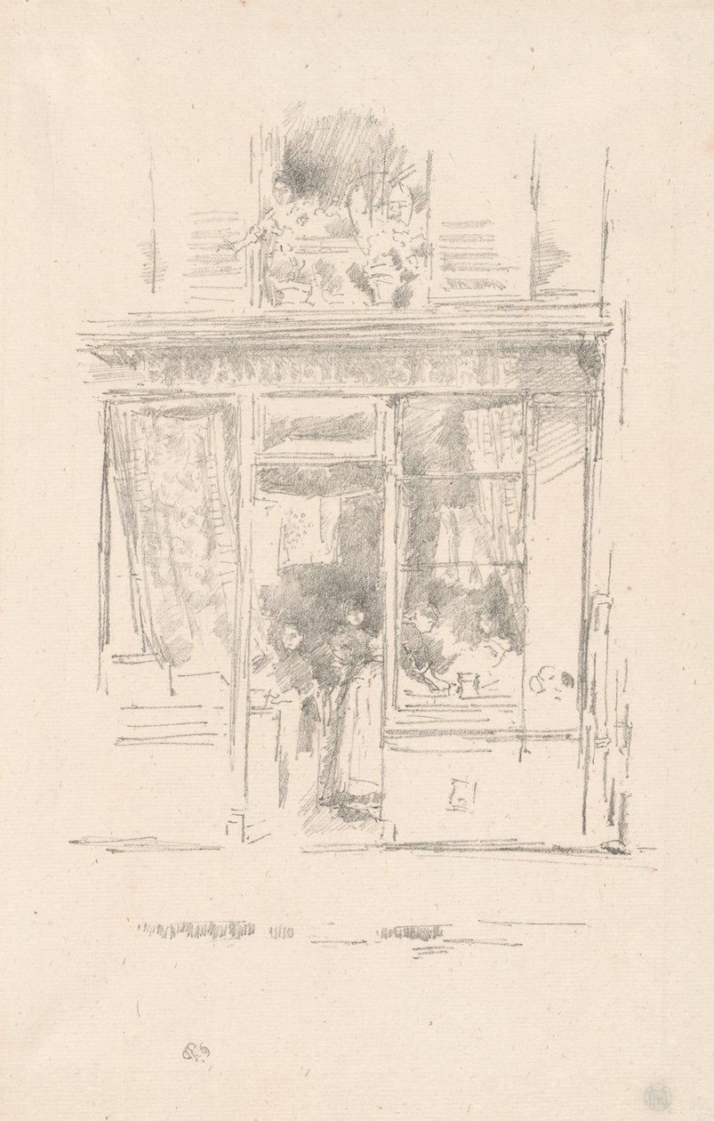 De Wasvrouw: "La Blanchisseuse de la Place Dauphine" door James Abbott McNeill Whistler
