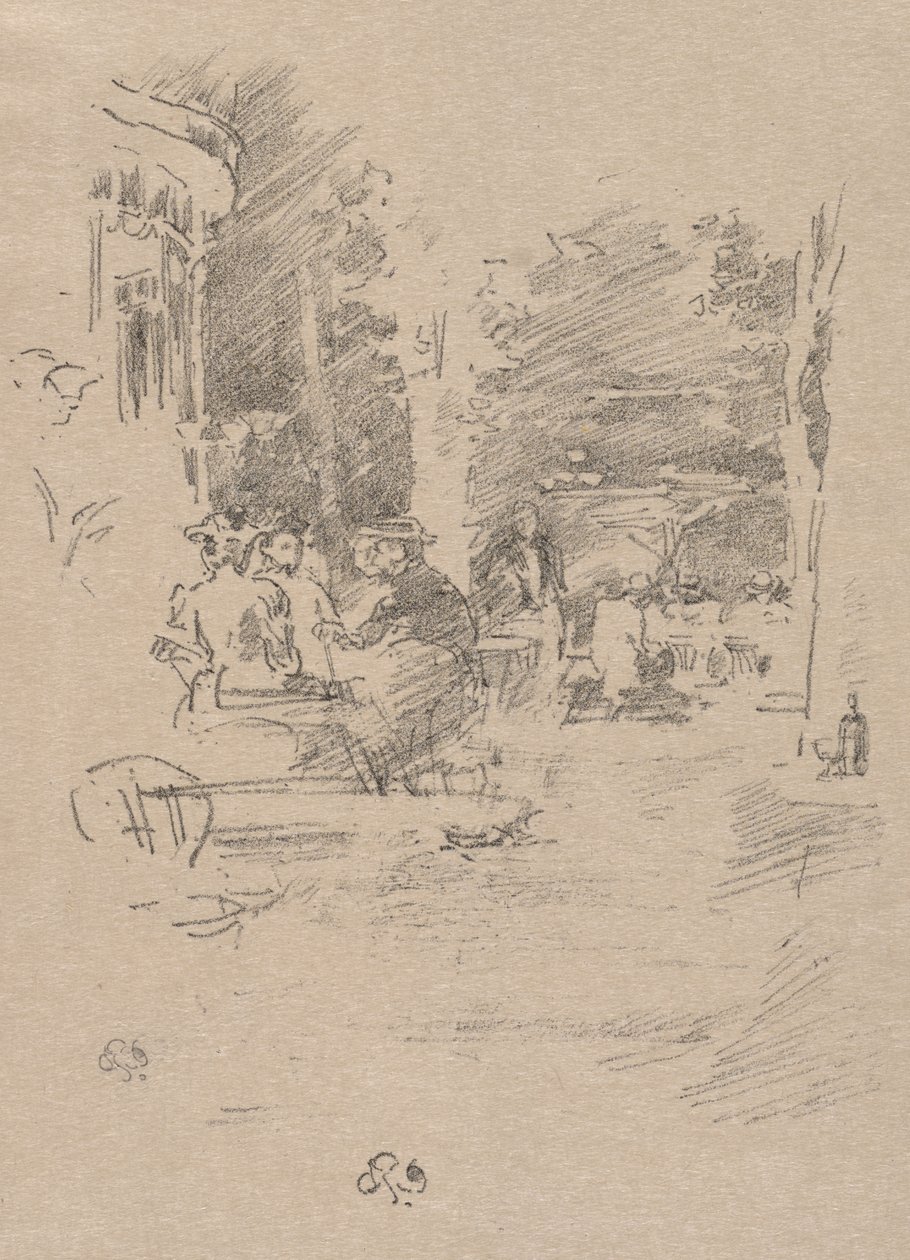 The Little Café au Bois door James McNeill Whistler