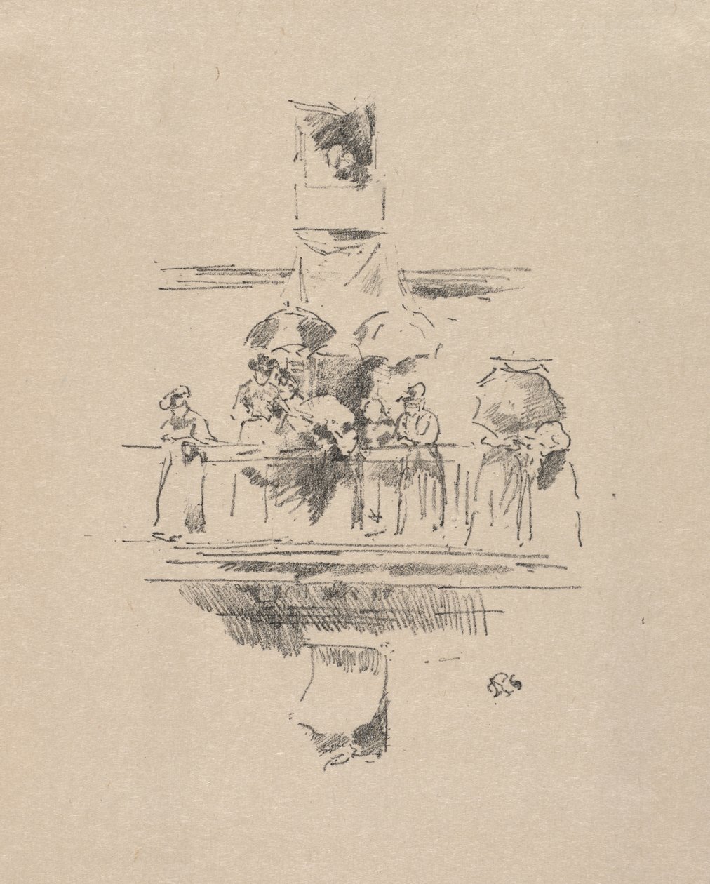 Het kleine balkon door James McNeill Whistler