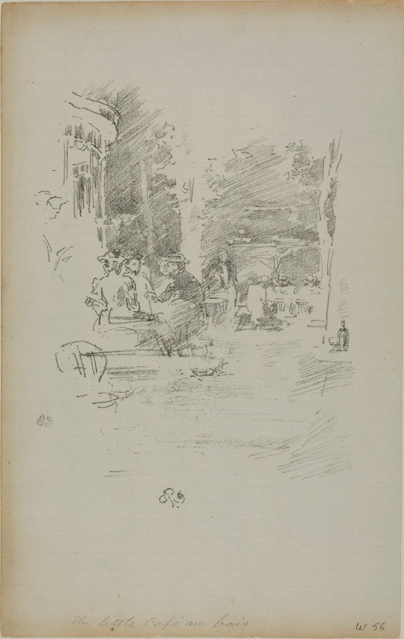 Het kleine café au Bois door James Abbott McNeill Whistler