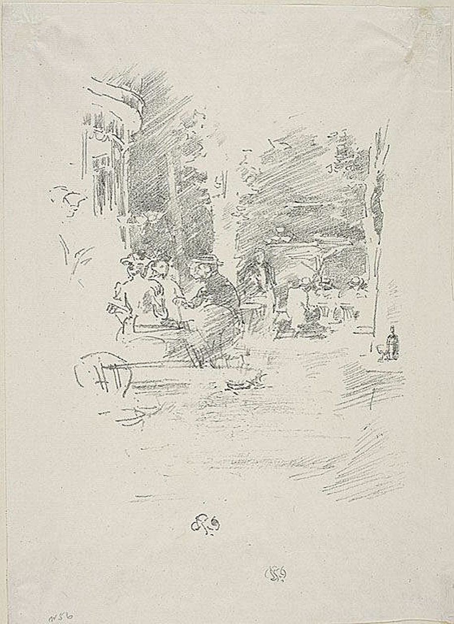Het Kleine Café au Bois door James Abbott McNeill Whistler