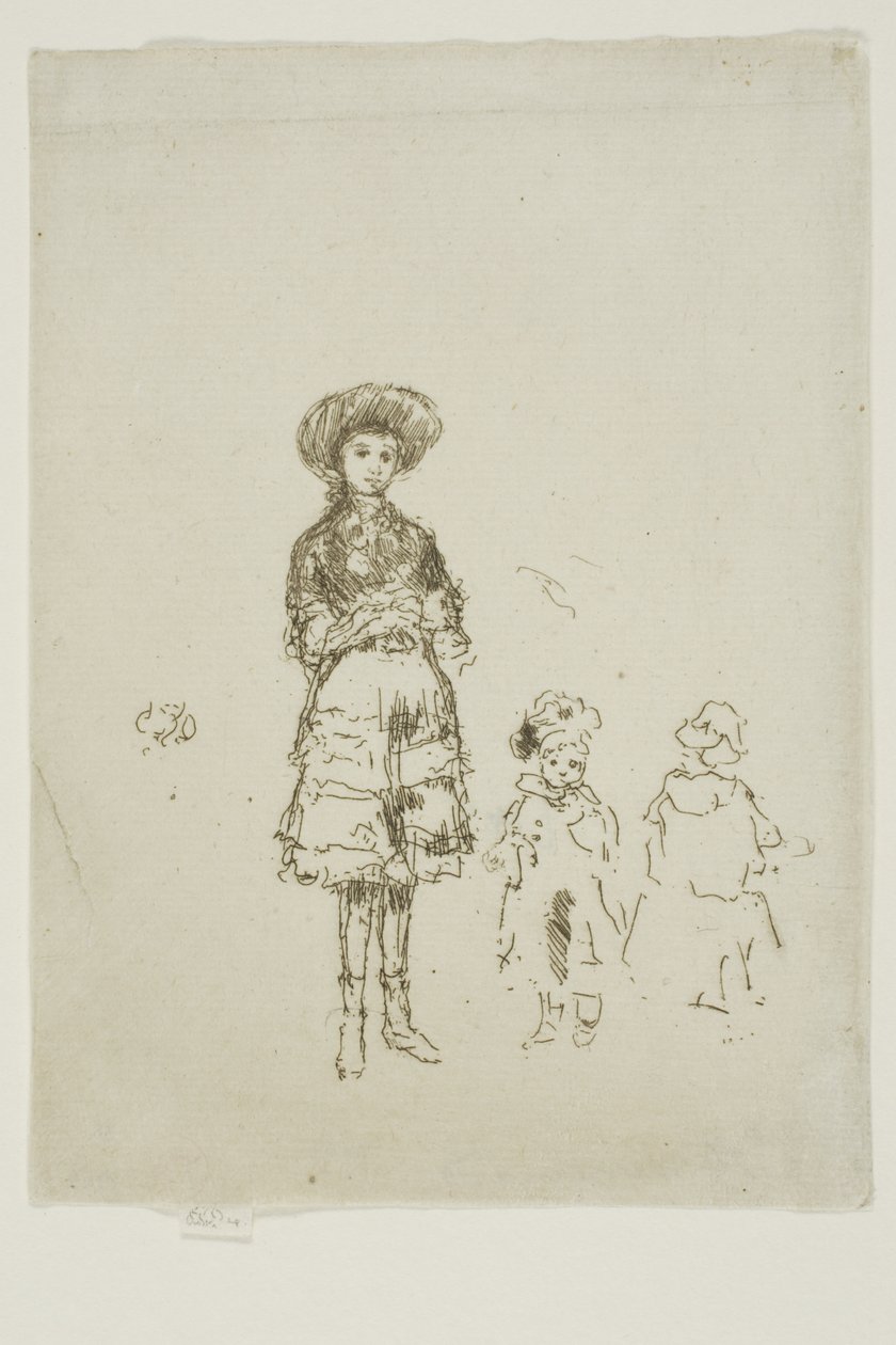 Het Kleine Verpleegster, Grays Inn door James Abbott McNeill Whistler