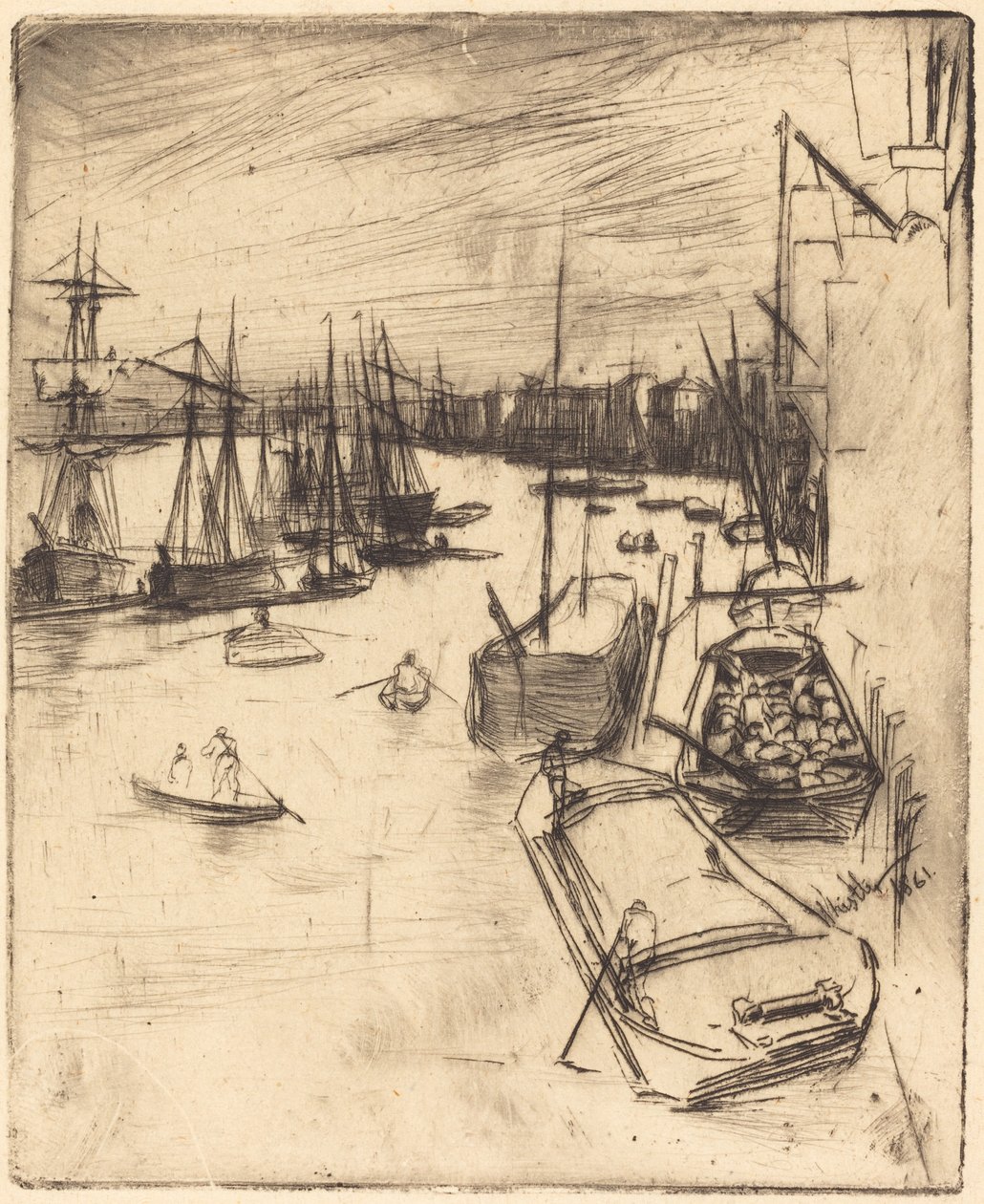 Het kleine Rotherhithe door James McNeill Whistler