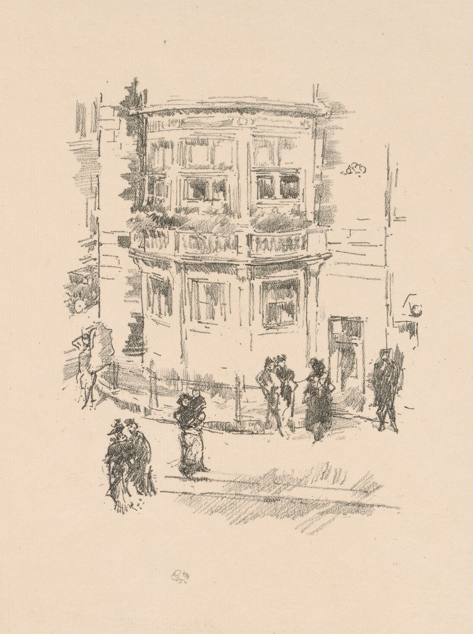 Het venster van de manager, Gaiety Theater door James McNeill Whistler